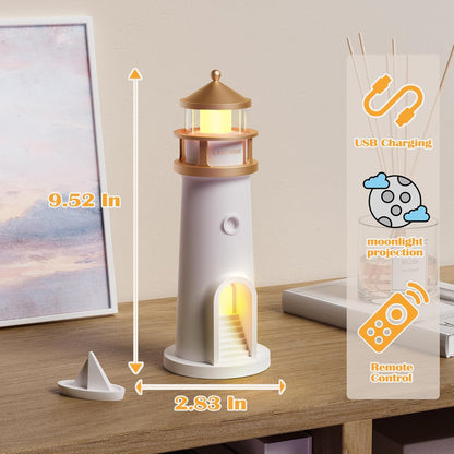 Lampada Luna LED con Proiettore, Ricaricabile con Telecomando e Timer, Luce Notturna da Comodino per Camera e Bambini